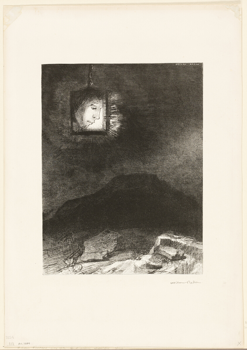 Precarious Glimmering, a Head Suspended from Infinity, plate 3 of 6