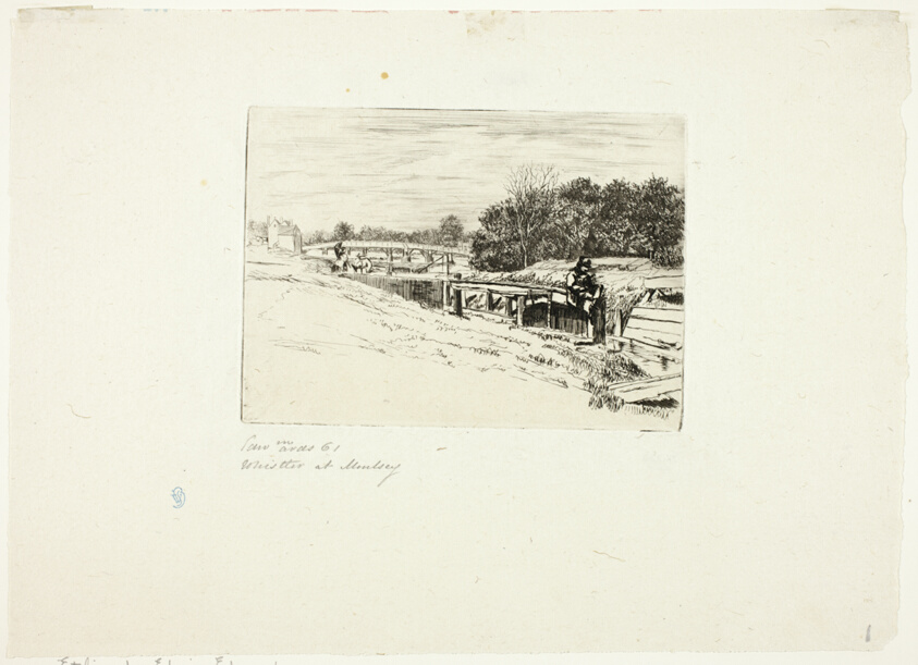 Whistler Sketching at Moulsey Lock