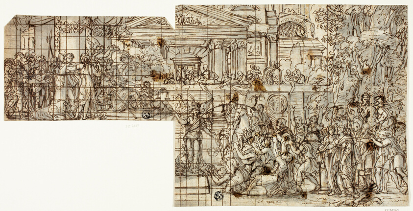 Mythological Scene: Triumph of Alexander (recto)