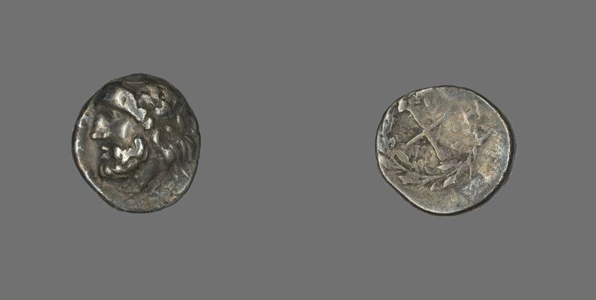 Hemidrachm (Coin) Depicting the God Zeus Amarios