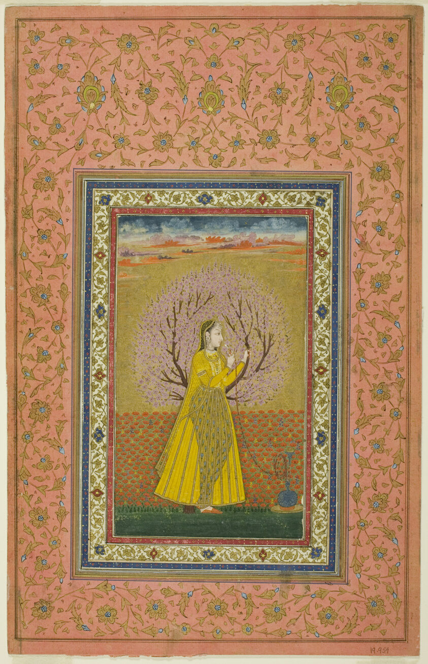 Young Woman Smoking a Huqqa
