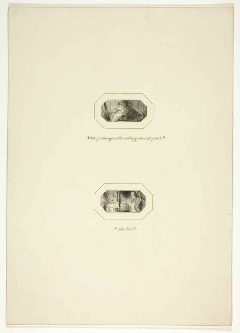 Study for a plate from The Triumphs of Temper, in the 1796 Royal Engagements Pocket Book