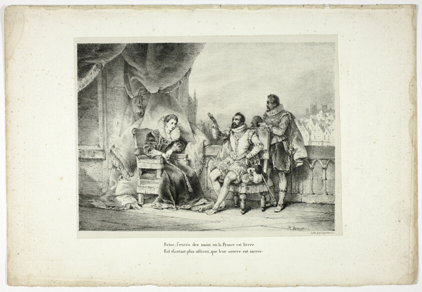 Henri IV Visiting Queen Elizabeth, plate three from La Henriade