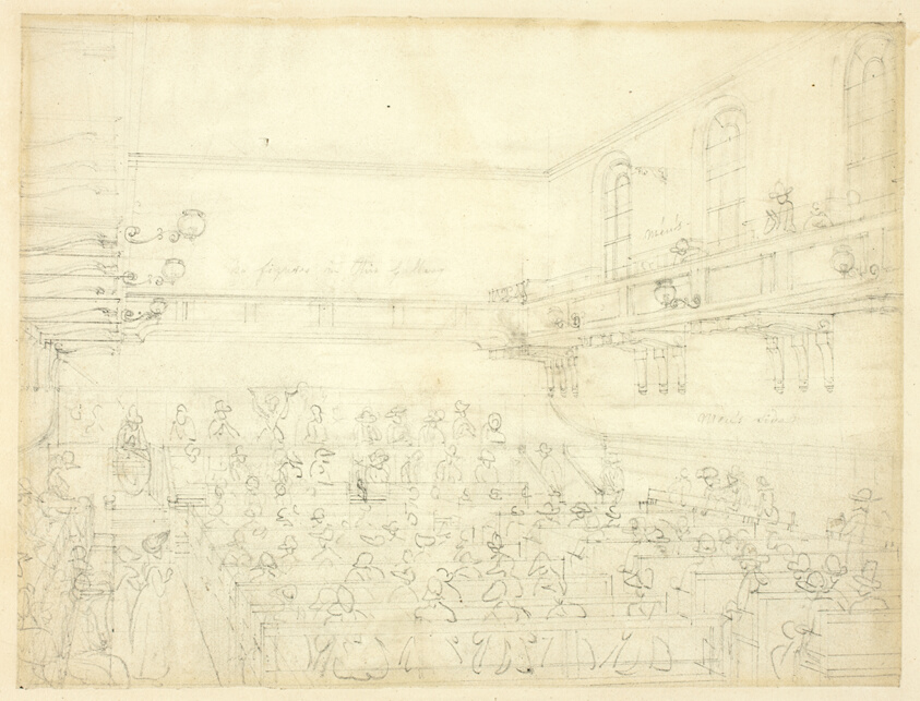Study for Quaker's Meeting, from Microcosm of London