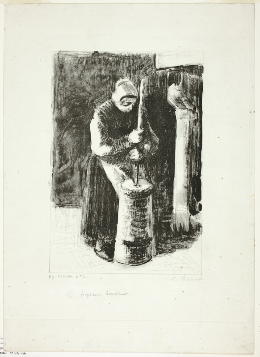 Peasant Woman Churning Milk