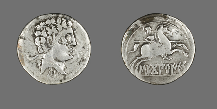 Denarius (Coin) Depicting a Laureate