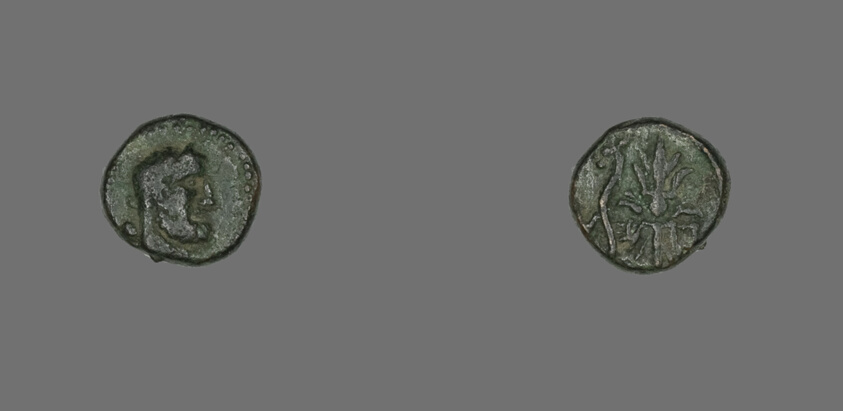 Coin Depicting a Bearded Head