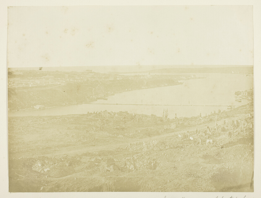 Inner Harbour of Sebastopol, Bridge Connecting the City with the Suburb Fort Nickolas at the Entrance