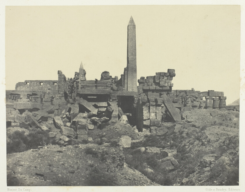Palais de Karnak, Sanctuaire de Granit et Salle Hypostyle; Thèbes, plate 43 from the album "Egypte, Nubie, Palestine et Syrie" (1852)
