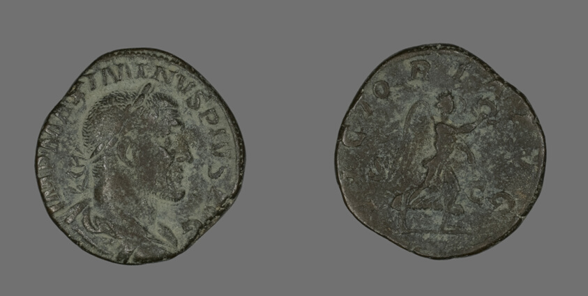 Sestertius (Coin) Portraying Emperor Maximinus