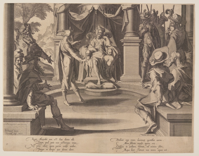 Alexander the Great as a Judge, plate 10 from Thrones of Justice (Thronus Iustitiae)