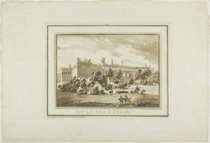 Episcopal Palace at St. Davids, plate twelve from Twelve Views in South Wales