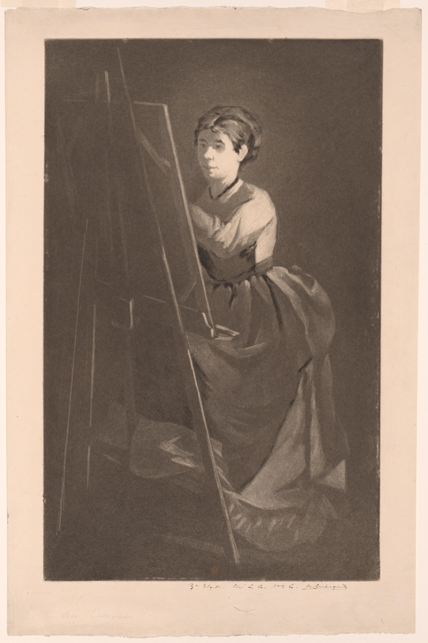 At the Easel – Portrait of the Artist Jeanne Gonzalès