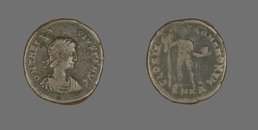 Coin Portraying Emperor Theodosius