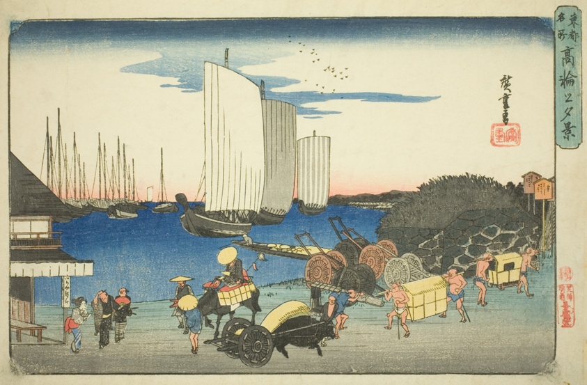 Evening View of Takanawa (Takanawa no yukei), from the series "Famous Places in the Eastern Capital (Toto meisho)"