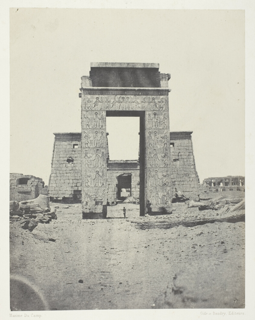 Karnak, Propylone du Temple de Khons; Thèbes, plate 27 from the album "Egypte, Nubie, Palestine et Syrie" (1852)