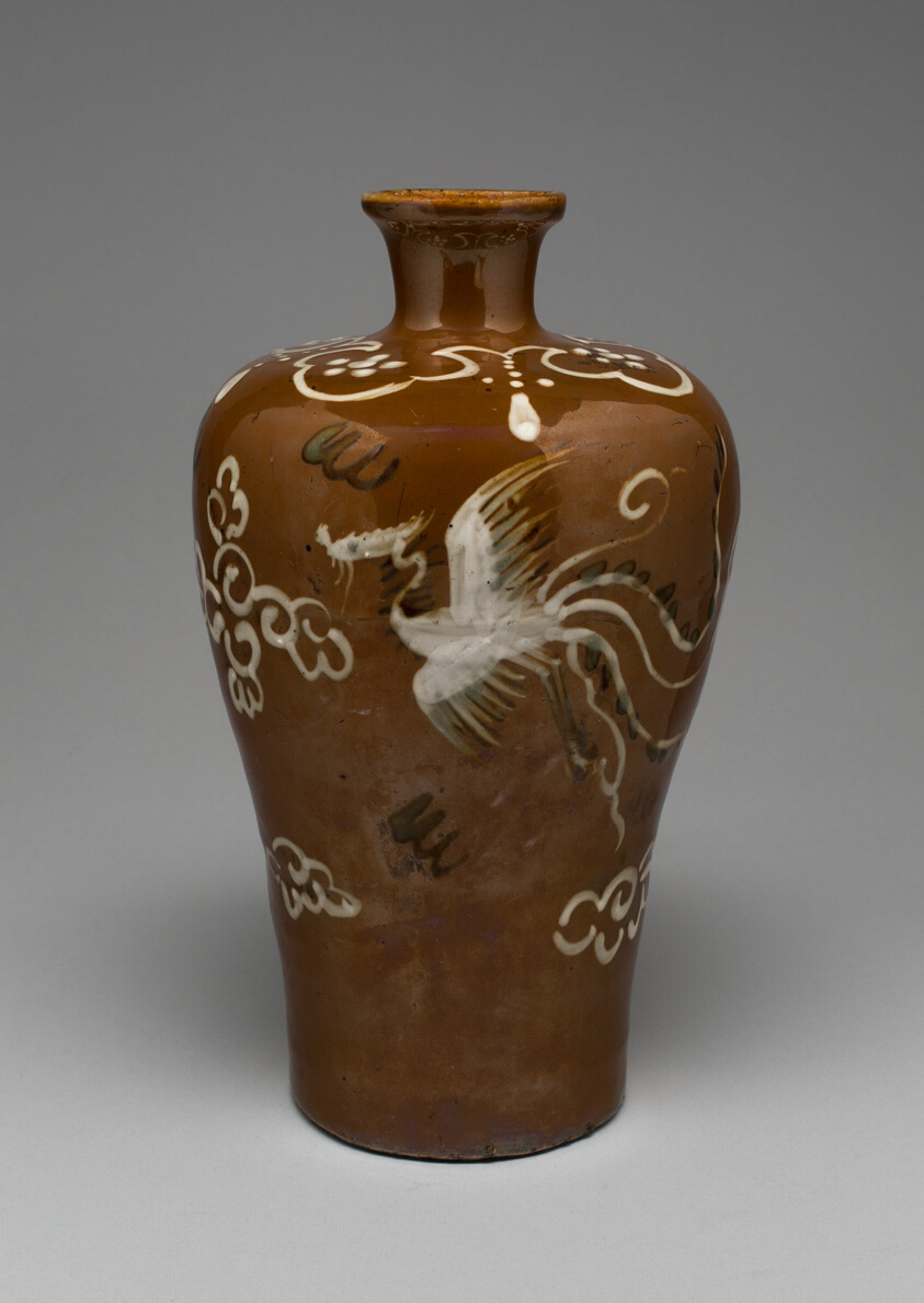 Bottle-Shaped Vase (Meiping) with Phoenixes amid Clouds