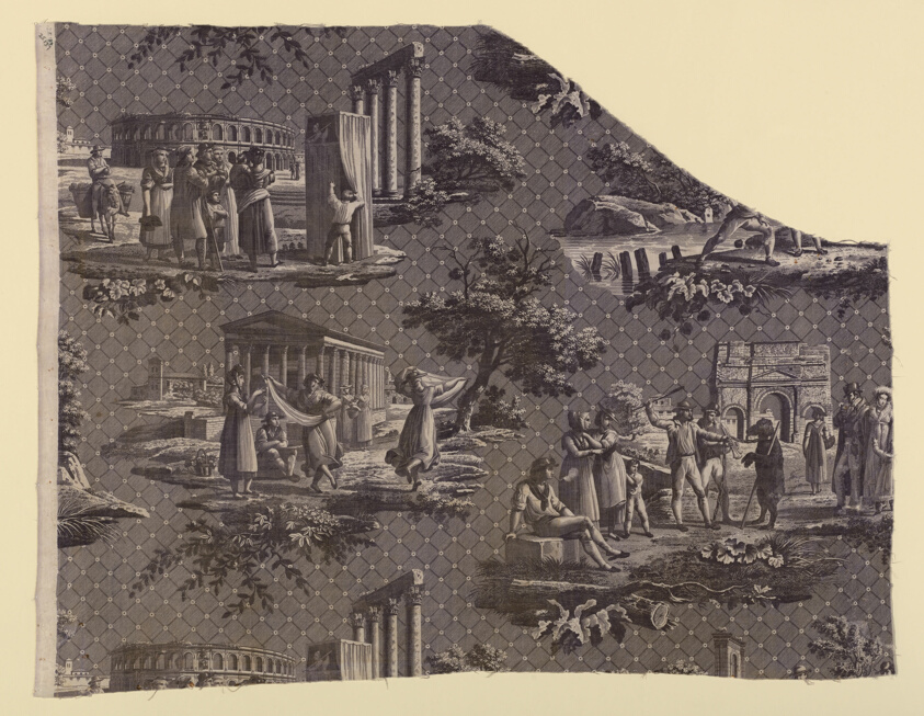 Les Monuments du Midi (Monuments of the South of France) (Furnishing Fabric)