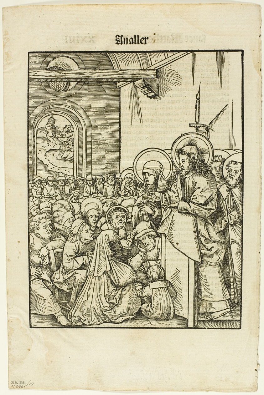 Christ Preaching, from Leben Jesu Christi, plate 19 from Woodcuts from Books of the XVI Century
