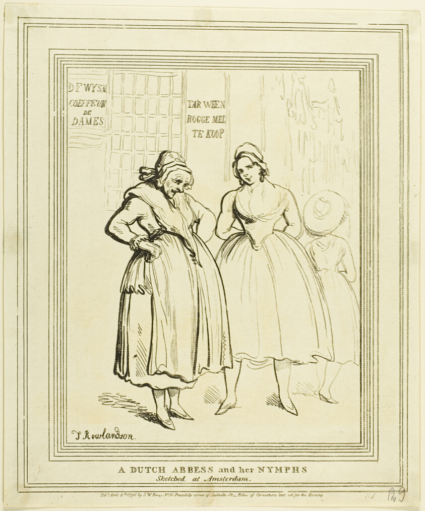 A Dutch Abbess and Her Nymphs Sketched at Amsterdam