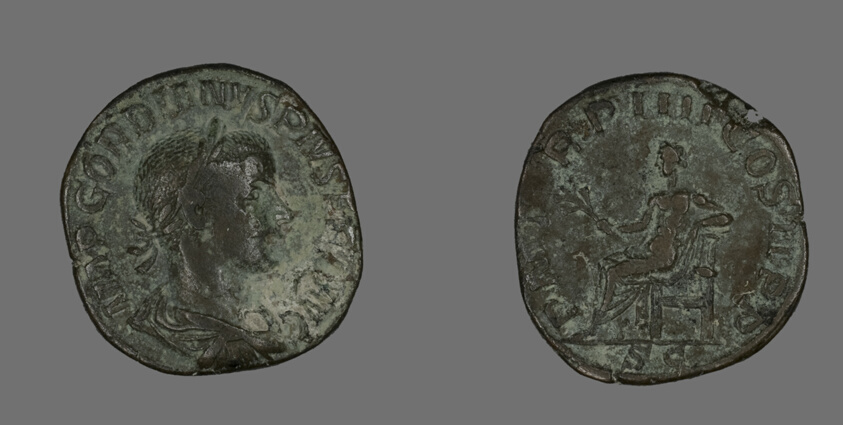 Sestertius (Coin) Portraying Emperor Gordianus