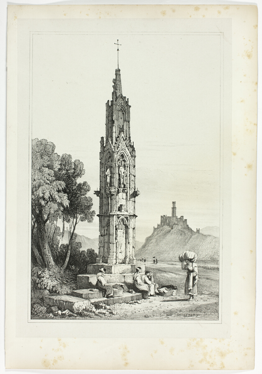 Near Godesberg, from Facsimiles of Sketches made in Flanders and Germany