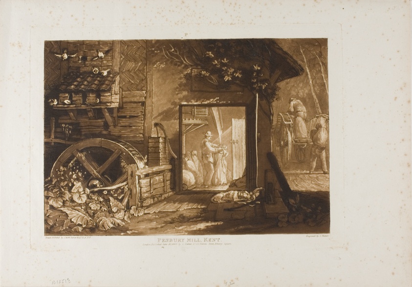 Pembury Mill, Kent, plate 12 from Liber Studiorum