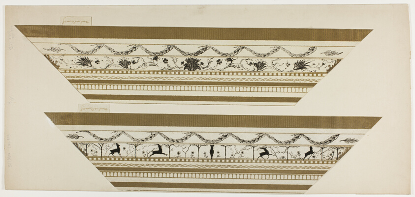 Stag and Flower Pattern Frame (top frame section)