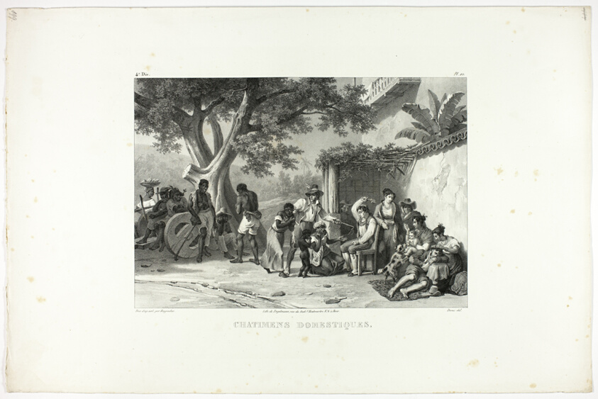 Domestic Punishments, plate 10 from Customs and traditions of Negroes, volume 4 of Voyage pittoresque dans le Brésil