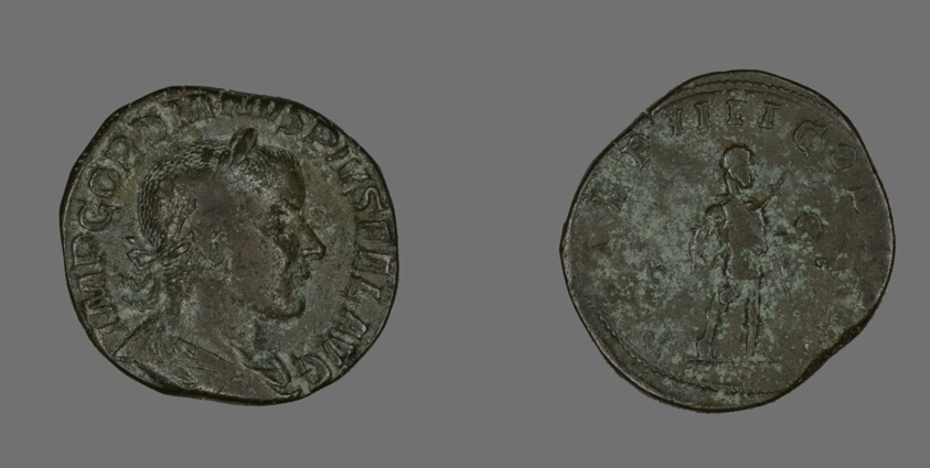 Sestertius (Coin) Portraying Emperor Gordianus