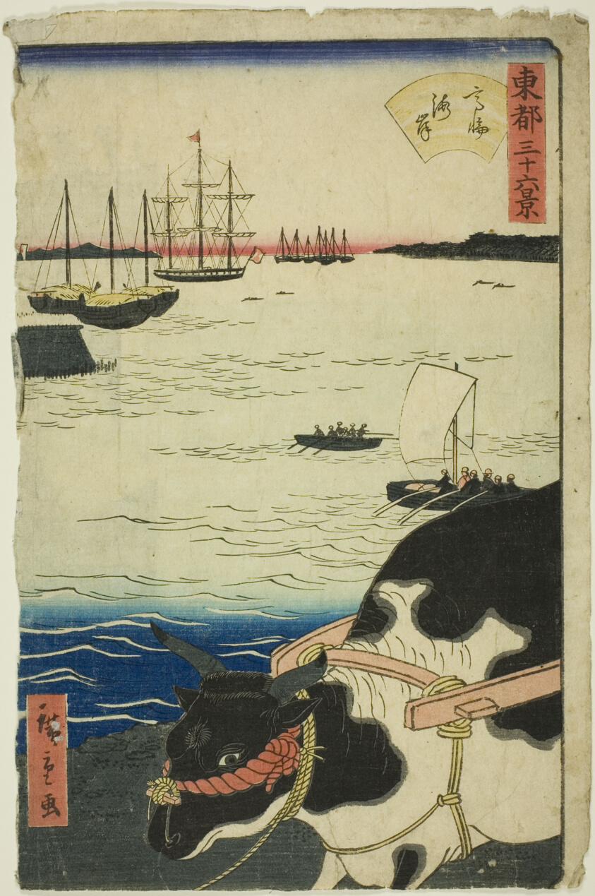 The Beach at Takanawa (Takanawa kaigan), from the series "Thirty-six Views of the Eastern Capital (Toto sanjurokkei)"