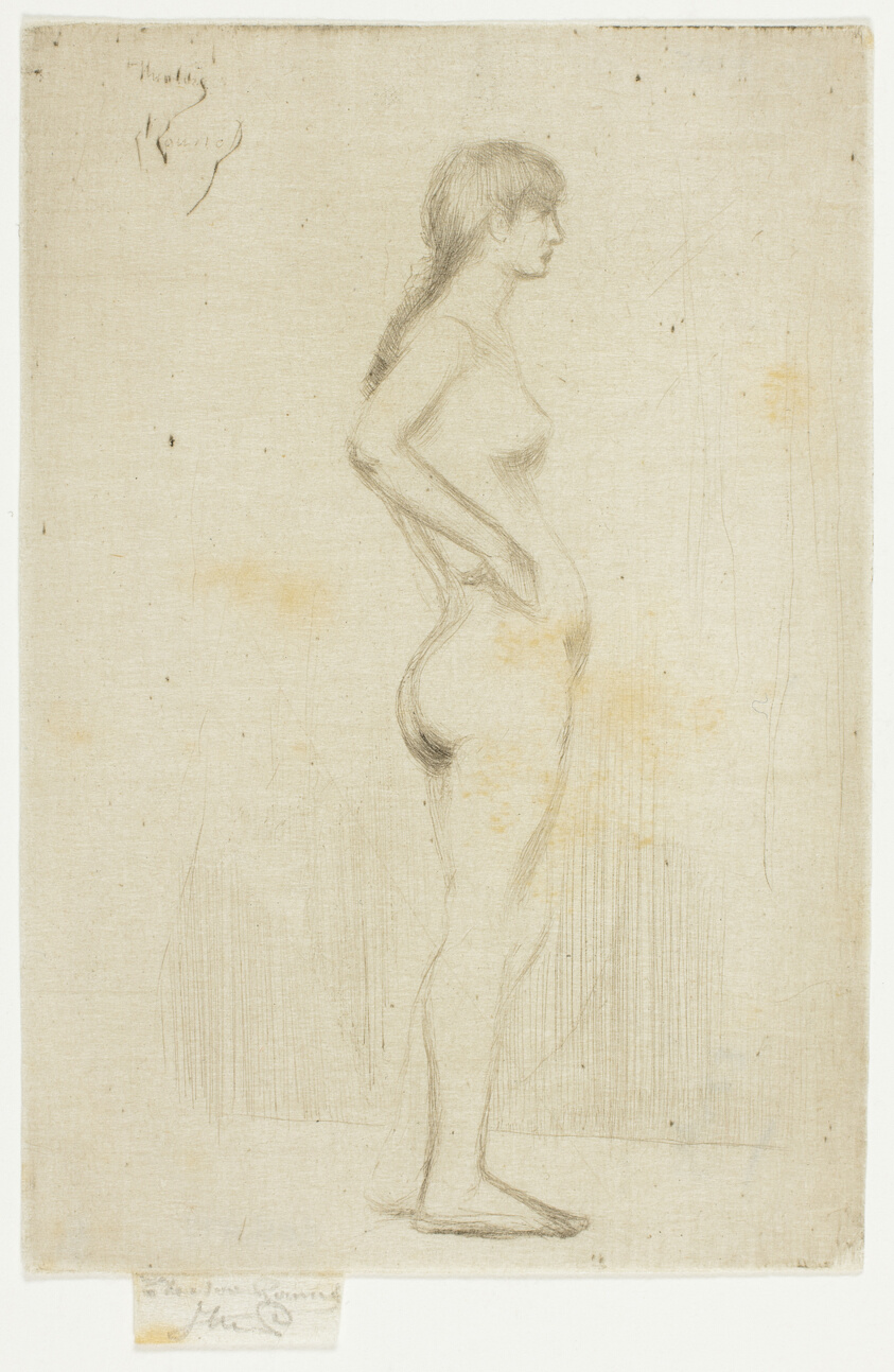 Study from the Nude of a Girl Standing