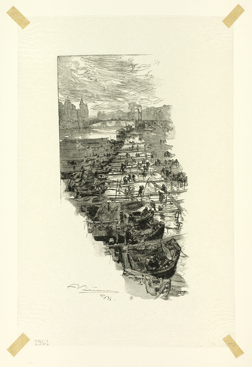 Apple Market, Viewed from the Pont Louis-Philippe, plate seven from Le Long de la Seine et des Boulevards