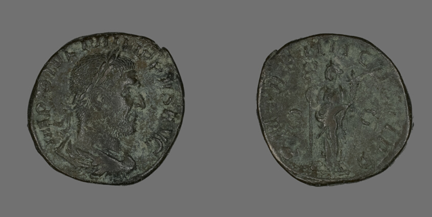 Sestertius (Coin) Portraying Philip the Arab