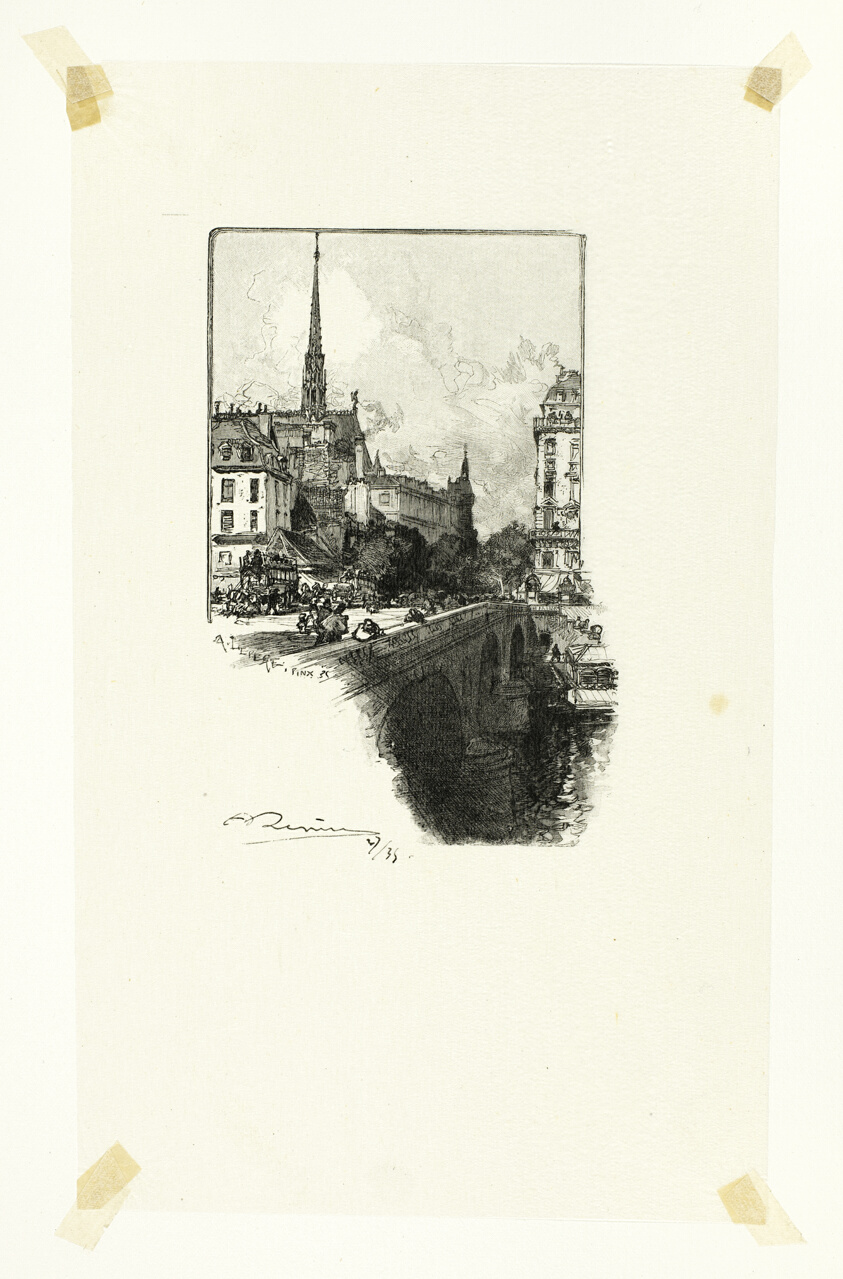 Le Pont Saint-Michel, plate twelve from Le Long de la Seine et des Boulevards