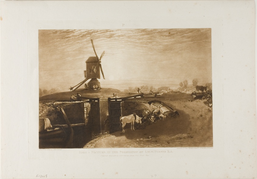 Windmill and Lock, plate 27 from Liber Studiorum