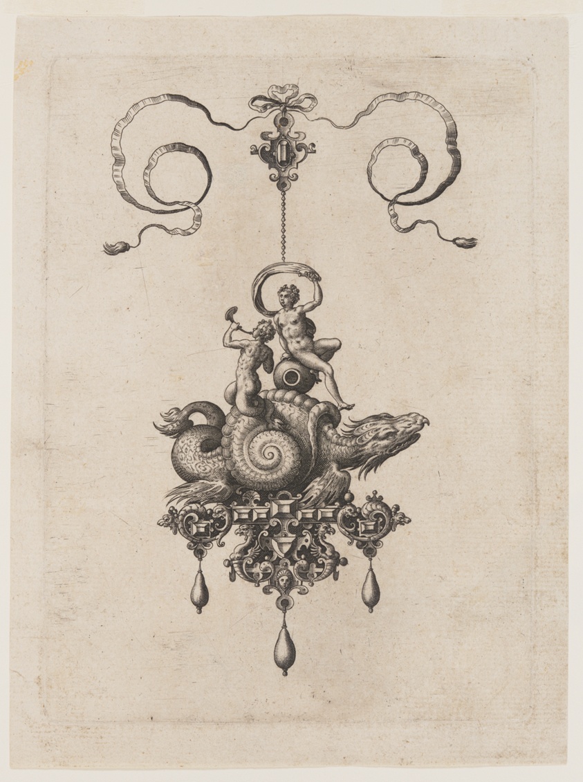 Designs for Pendants with Sea Monsters