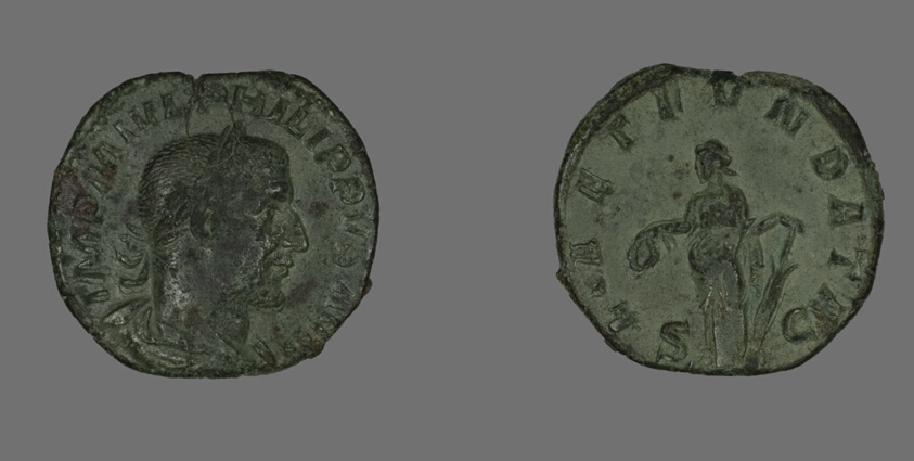 Sestertius (Coin) Portraying Philip the Arab
