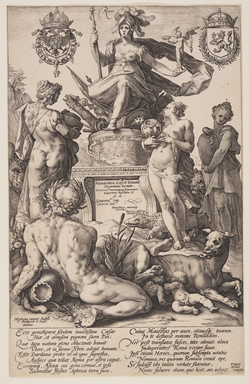 Allegory of Rome, title plate from The Roman Heroes