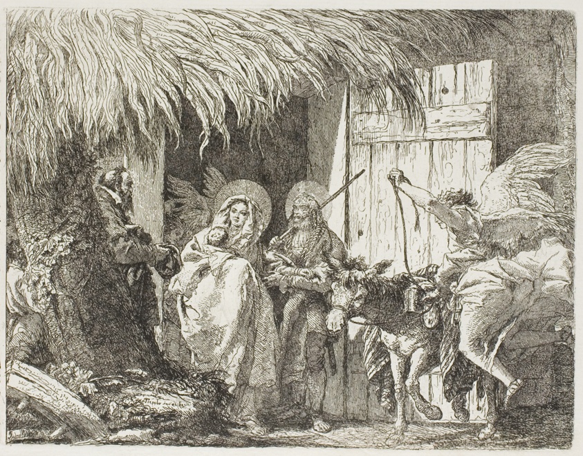 Joseph and Mary Seeking Shelter, plate five from The Flight into Egypt