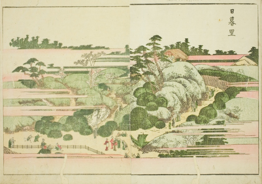 Nippori, from the illustrated book "Picture Book of Amusements of the East (Ehon Azuma asobi)"