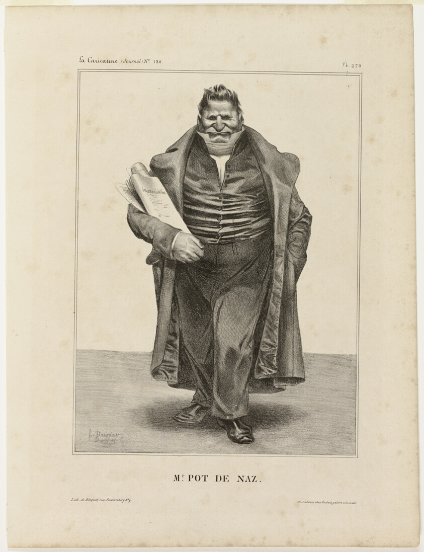 Mr. Pot De Naz.., plate 270 from Célébrités de la Caricature