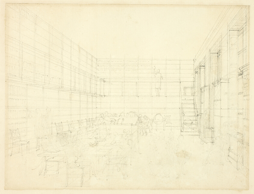 Study for Royal Institution, Albemarle Street, from Microcosm of London