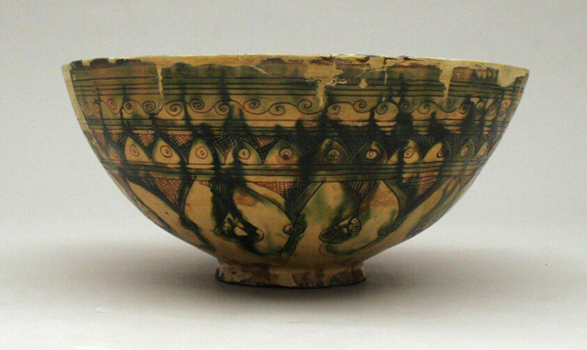 Bowl with Incised and Splashed Decoration