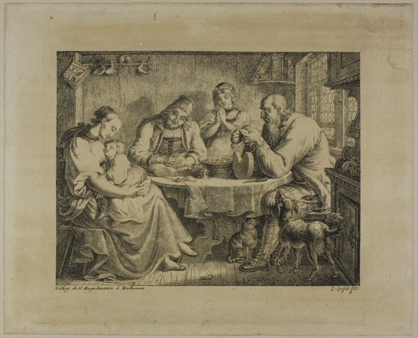 Family Seated at a Table