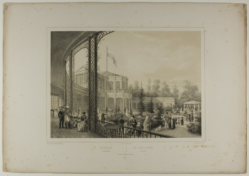 The Vauxhall in Pavlovsky, plate 22 from Vues pittoresques des palais et jardins impériaux aux environs de St. Pétersbourg