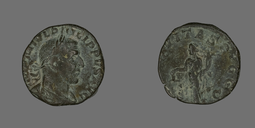 Sestertius (Coin) Portraying Philip the Arab