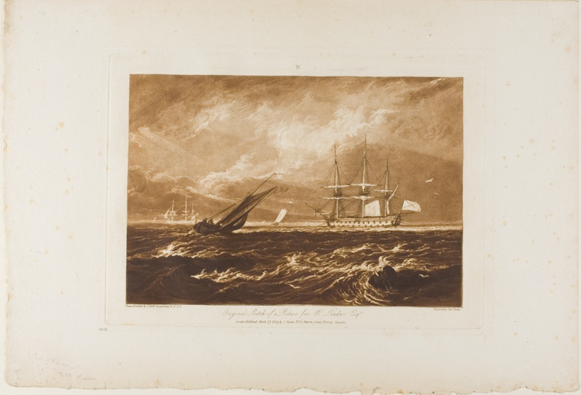 The Leader Sea Piece, plate 20 from Liber Studiorum