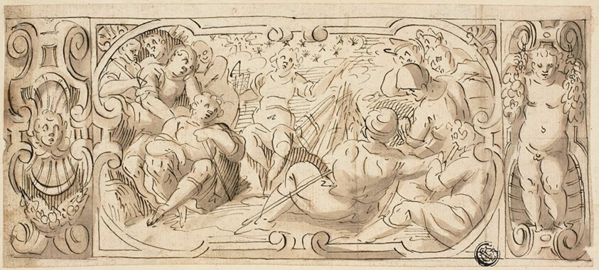 Design for Decorative Frieze with Joseph Interpreting His Dream to His Brothers