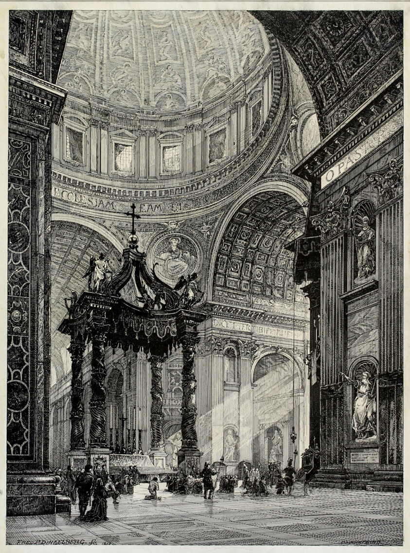 Saint Peter's Basilica, Rome, Italy, Interior View